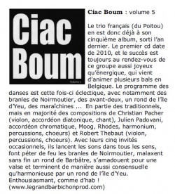 Chronique CD - Ciac Boum Volume 5